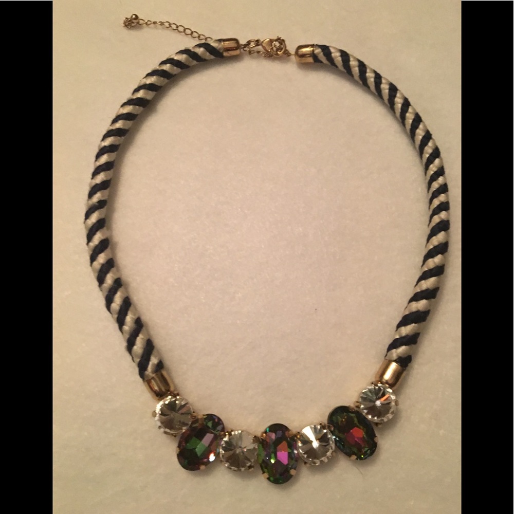 Pretty corded necklace with rhinestones!